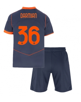 Billige Fotballdrakt Inter Milan Matteo Darmian #36 Replika Tredjedraktsett Barn 2025-26 Kortermet (med bukser)